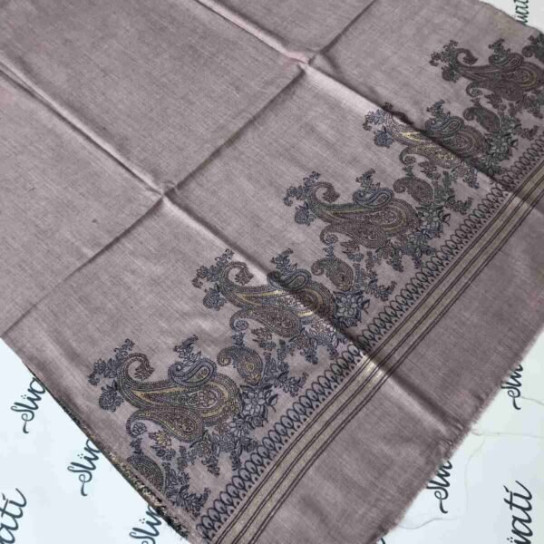 Pashmina Shawl Wrap with Dual Color Hand Embroidery Designs