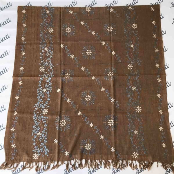 Brown wool shawl