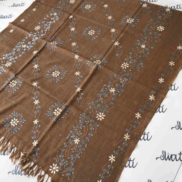Brown wool shawl