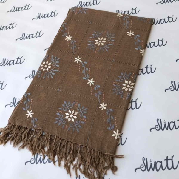 Brown wool shawl