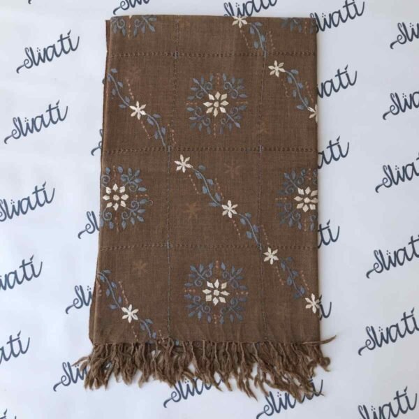 Brown wool shawl