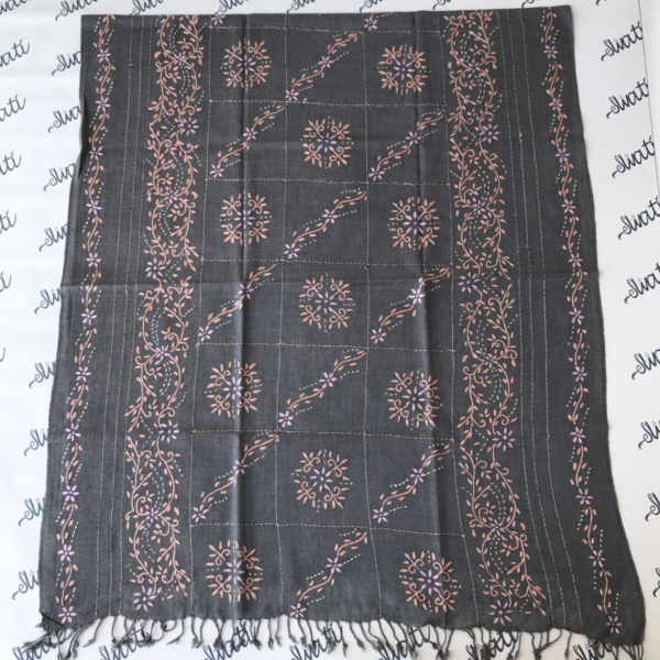 Swati wool shawl for women with traditional floral embroidery, handmade winter woolen shawl in soft wool fabric, elegant ethnic design.