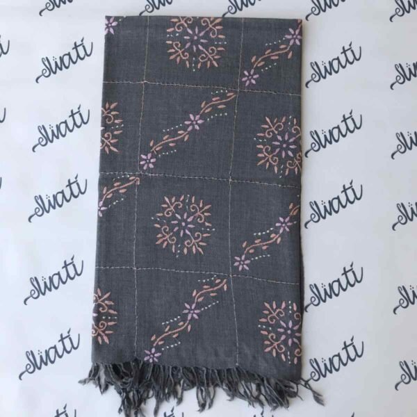 Swati wool shawl for women with traditional floral embroidery, handmade winter woolen shawl in soft wool fabric, elegant ethnic design.