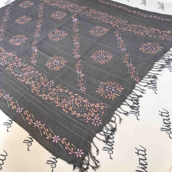 Swati wool shawl for women with traditional floral embroidery, handmade winter woolen shawl in soft wool fabric, elegant ethnic design.