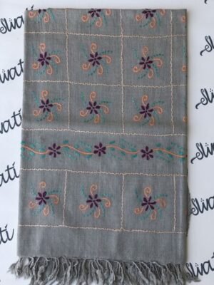 Pure Wool Shawl with Elegant Hand Embroidery for Winter – Handmade Swati Woolen Shawl for Women